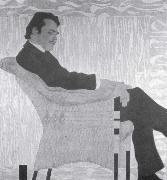 Egon Schiele Portrait of the painter hans massmann painting